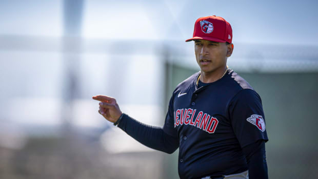 Bo Naylor prepares for the Cleveland Guardians 2024 spring training.
